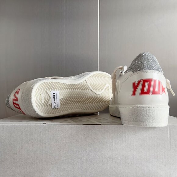 Golden Goose Women's Silver Tail Beige Star Dirty Shoes - Picture 7 of 7